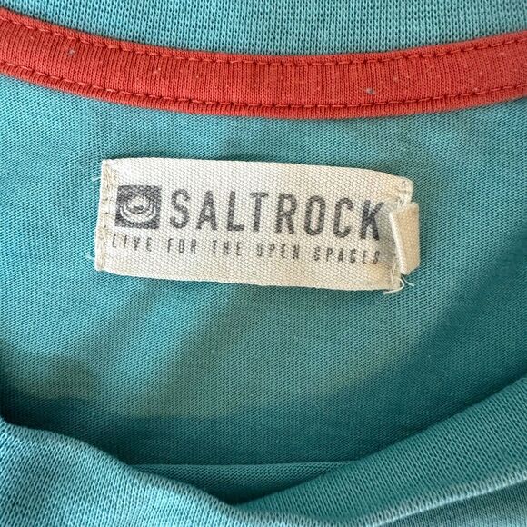 Saltrock Surfwear T-Shirt Atlantic Coast Blue Size Medium M - Picture 5 of 8